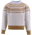 Moncler Blouse - Wool - Light Blue w. Light Brown