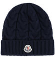 Moncler Beanie - Wool - Navy