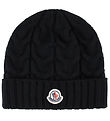 Moncler Beanie - Wool - Black