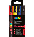 Posca Markers - PC-5M - 4 pcs - Red/Yellow/Blue/Black