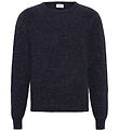 Grunt Genser - Strikk - Grønntone - Navy Melert