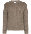 Grunt Bluse - Strick - Grün - Nature Melange