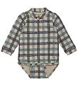 Minymo Bodysuit l/s - AOP - Oxford Tan