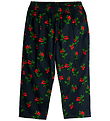 Mini Rodini Trousers - Black w. Cranberries