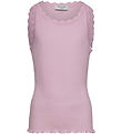 Rosemunde Top - RkBalta - Rib - Dawn Pink w. Lace