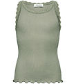 Rosemunde Top - RkBalta - Rib - Abbey Stone w. Lace
