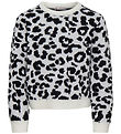 Kids Only Blouse - Wool - Knitted - KogDora - Birch/Black Leo