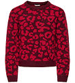 Kids Only Blouse - Wool - Knitted - KogDora - Cabernet/Salsa Leo