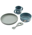 Liewood Dinner Set - Silicone - 4 Parts - Vivi - Arctic Sea/Ocea