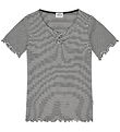 Mads Nørgaard T-Shirt - Rib - Stripe Tiki - Black/Vanilla Ice