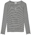 Mads Nørgaard Blússa - Stripe Tala - Black/Vanilla Ice