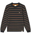 Mads Nørgaard Blússa - Stripe Carlito - Black/Demitasse