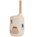 Liewood Cup w. Straws - Silicone - Ellis - Cats Duck Dogs/Sandy