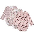 Hust and Claire Bodysuit l/s - 3-Pack - Bella Little Check - Ado