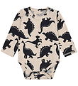 Hust and Claire Bodysuit l/s - Billy All Dinos - Biscuit