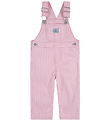 Levis Overalls - Railroad Stripe - Bright White/Pink