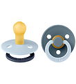BIBS Colour Pacifiers - Size 1 - 2-Pack - Round - Baby Blue Petr