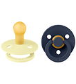 BIBS Colour Pacifiers - Size 1 - 2-Pack - Round - Luna/Deep Spac