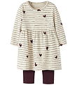 Name It Dress - NbfVandora - Summer Sand/Fig