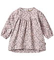 Wheat Dress - Fenja - Lilac Checked Flowers