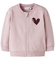 Name It Sweat Cardigan - NbFVrillie - Brüniert Lilac/Heart