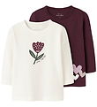Name It Blouse - 2-Pack - NbfVubie - Fig/Cloud Dancer