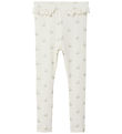 Lil' Atelier Leggings - Rib - NmfGavo - Pastel Pergament/Swan