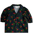 Mini Rodini Shirt blouse - Black w. Cranberries