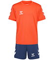 Hummel Tracksuit - HmlLogo - Nasturtium/Dark Denim
