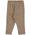 Joha Leggings - Wol/Zijde - Beige Melange