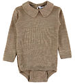 Joha Bodysuit l/s - Wool/Silk - Beige Melange