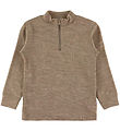 Joha Blouse - Wol/Zijde - Beige Melange