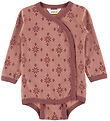 Joha Wrap Bodysuit l/s - Wool - Rose