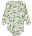 Joha Bodysuit l/s - Wool - Off White w. Trees