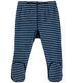 Joha Leggings w. Feet - Wool - Blue