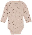 CeLaVi Bodysuit l/s - Wool - Rose Dust w. Flowers