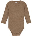 CeLaVi Bodysuit l/s - Wool - Cocoa Cream