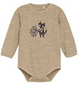CeLaVi Bodysuit l/s - Wool - Savannah Tan