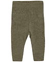 CeLaVi Leggings - Wol - Gebreid - Duister Green