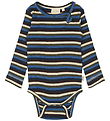 Petit Piao Bodysuit l/s - Rib - Modal - True Navy/Multistripe