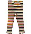 Petit Piao Leggings - Rib - Modal - Nostalgisch Rose/Multi Strip