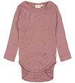 Petit Piao Bodysuit l/s - Rib - Modal - Nostalgia Rose