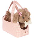 Konges Sløjd Soft Toy - Maude the puppy - Pink Check