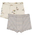 Konges Sløjd Boxers - 2-Pack - GOTS - Kubi/Stripe Bluie