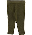 Joha Leggings - Rib - Wool - Moss Green