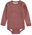 Joha Bodysuit l/s - Wool/Bamboo - Dark Rose