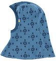 Joha Balaclava - 2-layer - Wool/Cotton - Blue w. Snowflakes