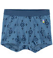 Joha Boxers - Wool/Cotton - Blue w. Snowflakes