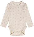 Hummel Bodysuit l/s - HmlMini Bee - Whitecap Gray w. Logo