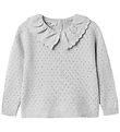 MarMar Blouse - Knitted - Toro - Aluminum w. Pointelle